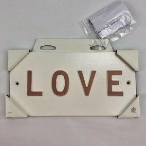 Hearth & Hand With Magnolia Love Wall Sign-Brown/White 5” X 10” Farmhouse